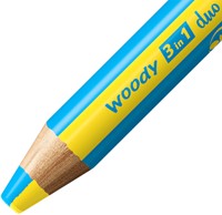 Kleurpotloden STABILO 882 woody 3 in 1 duo puntenslijper ass 6st-3