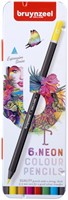 Kleurpotlood Bruynzeel Expression blik à 6 neonkleuren