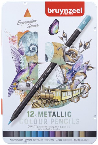 Kleurpotlood Bruynzeel Expression blik à 12 metallickleuren