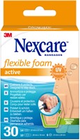 Wondpleister Nexcare active flexible foam waterbestendig 30 stuks assorti