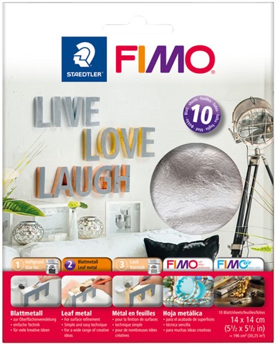 Bladmetaal Staedtler Fimo 8781 14x14cm zilver 10 vel