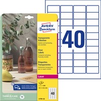 Etiket Avery Zweckform L7781-25 45.7x25.4mm transparant 1000stuks-3