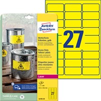 Etiket Avery L6105-20 63.5x29.6mm geel 540 stuks-3