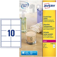 Etiket Avery L7783-25 96x50.8mm transparant 250 stuks-2