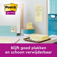 Memoblok Post-it 654 Super Sticky 76x76mm canary yellow 12 stuks-3