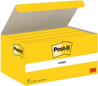 Memoblok Post-it 653 38x51mm geel 3 stuks-3