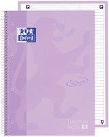 Notitieboek Oxford Touch Europeanbook A4+ 4gaats lijn 160pag paars-2