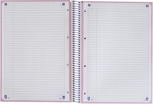 Notitieboek Oxford Touch Europeanbook A4+ 4-gaats lijn 160 pagina's pastel paars-3