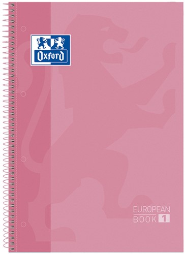 Notitieboek Oxford Classic Europeanbook A4+ 4-gaats lijn 160 pagina's roze