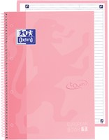 Notitieboek Oxford Touch Europeanbook A4+ 4-gaats lijn 160pag roze-3
