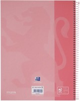 Notitieboek Oxford Touch Europeanbook A4+ 4-gaats lijn 160pag roze-2
