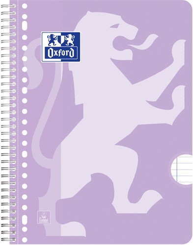Collegeblok Oxford School A4+ lijn 23-gaats 160pag  80gr pastel assorti 3 stuks-3