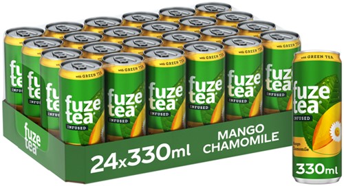 Frisdrank Fuze Tea Green Tea mango chamomile blik 330ml