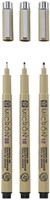 Fineliner Sakura Pigma Micron set à 3 schrijfbreedtes breed zwart-2
