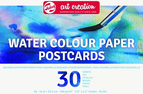 Aquarelverfpapier Talens Art Creation 30 vel 200gr 148x105mm blauw