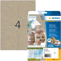 Etiket HERMA 10756 105x148mm silphie bruin 80 stuks