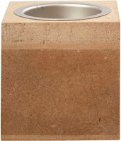 Waxinelichthouder Creativ Company 6x6x6cm MDF-3