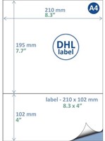 Retourlabel DHL IEZZY A4 1.000 vel 210x102mm 1000 labels-2