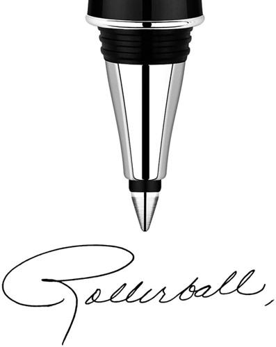 Rollerpenvulling Parker Quink medium zwart blister à 2 stuks-2