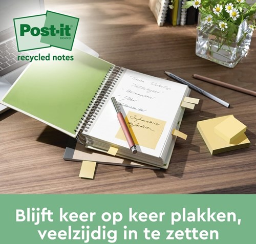 Memoblok Post-it 654 RSS12CY 76x76mm geel 14+4 gratis-2