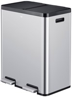 Pedaalemmer EKO Essential Recycler 2x30 liter rvs