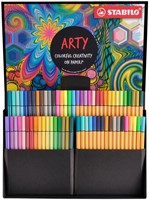 Fineliner STABILO point 88 & Pen 68  Arty creative assorti luxe box à 68 stuks-3