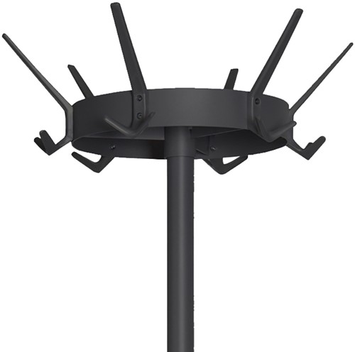 Kapstok Vepa Bins Crown 18 haken staand zwart-2