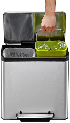 Pedaalemmer EKO EcoCasa Recycler 15+15 liter rvs-3