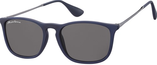 Zonnebril Montana met smoke glas en metalen pootje donkerblauw