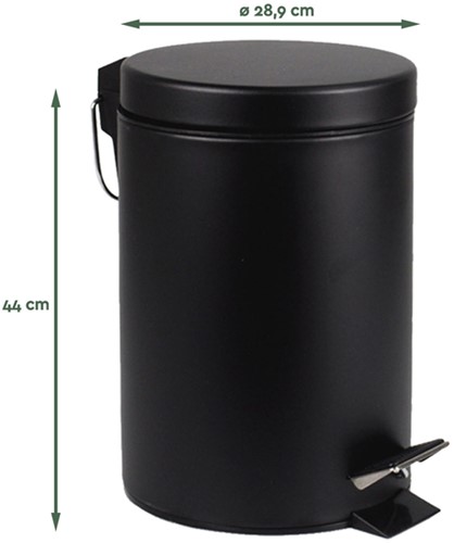 Pedaalemmer BRASQ 20 liter zwart-2