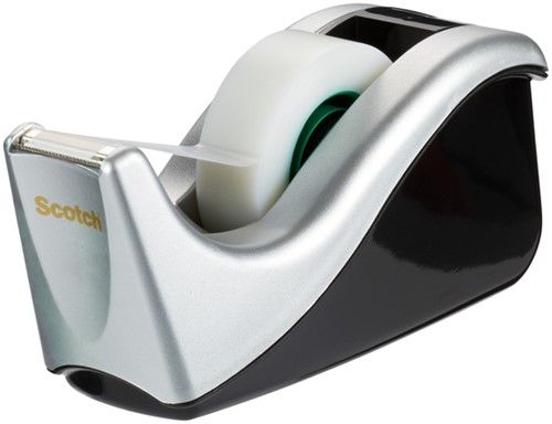 Plakband Scotch Magic 819 19mmx33m mat + plakbandhouder zilver 16 rollen-2