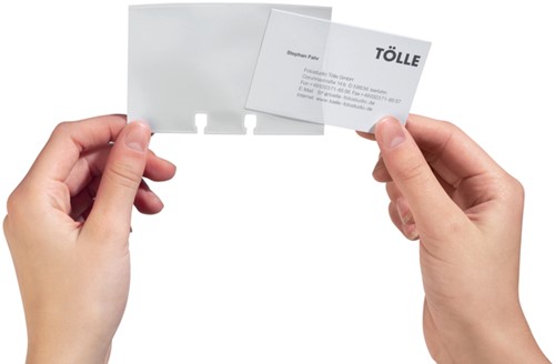 Uitbreidingsset Durable Visifix visitekaartmolen 40 stuks transparant-3