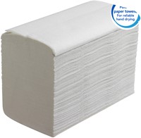 Handdoek Scott Essential i-vouw 1-laags 200x318mm 15x240 vel wit 6669-1