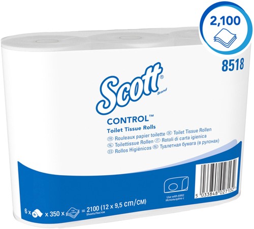 Toiletpapier Scott Control 3-laags 350 vel wit 8518-3