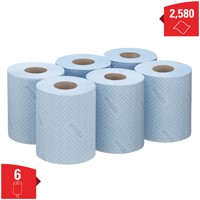 Poetspapier WypAll L10 GeneralClean 1-laags 430 vel blauw 6223-2