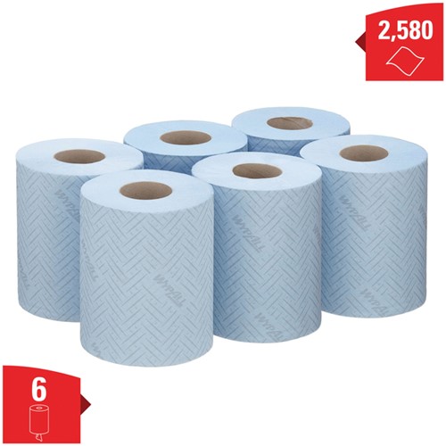 Poetspapier WypAll L10 GeneralClean 1-laags 430 vel blauw 6223-2
