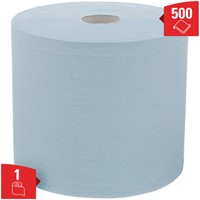 Poetspapier WypAll L20 2-laags 500 vel blauw 7300-2