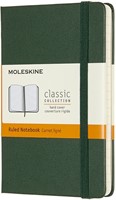 Notitieboek Moleskine pocket 90x140mm lijn hard cover myrtle green