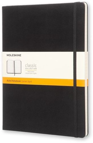 Notitieboek Moleskine XL 190x250mm lijn hard cover zwart