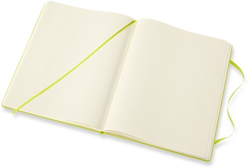 Notitieboek Moleskine XL 190x250mm blanco hard cover lemon green-3