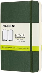 Notitieboek Moleskine pocket 90x140mm blanco soft cover myrtle green