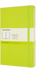Notitieboek Moleskine large 130x210mm blanco hard cover lemon green