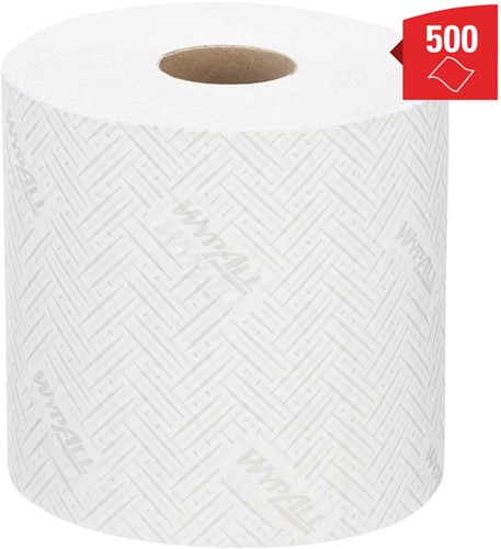 Poetspapier WypAll L10 1-laags 500 vel wit 7406-3