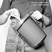 Poetspapierdispenser WypAll L10 Reach draagbare dispenser zwart 6221-3