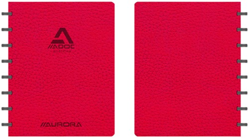 Schrift Adoc Business A5 ruit 5x5mm 144 pagina's 90gr rood