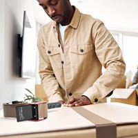 Verpakkingstape dispenser Rapesco Germ-Savvy 960 antibacterieel met bruine tape zwart-1