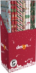 Inpakpapier Kerst 200x70cm assorti