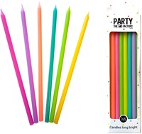 Kaarsjes Haza long bright 15cm 16 stuks assorti-3