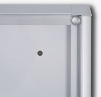 Vitrinebord Quantore voor binnen 9x A4 zilver-2