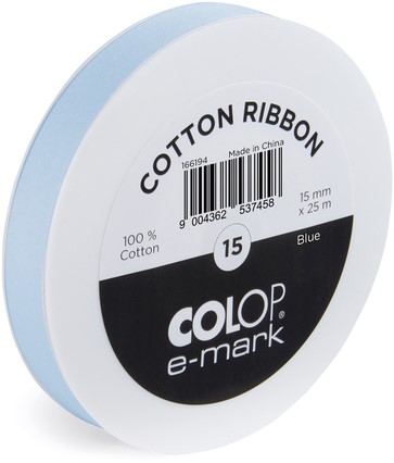 Lint Colop E-mark 15mmx25m blauw